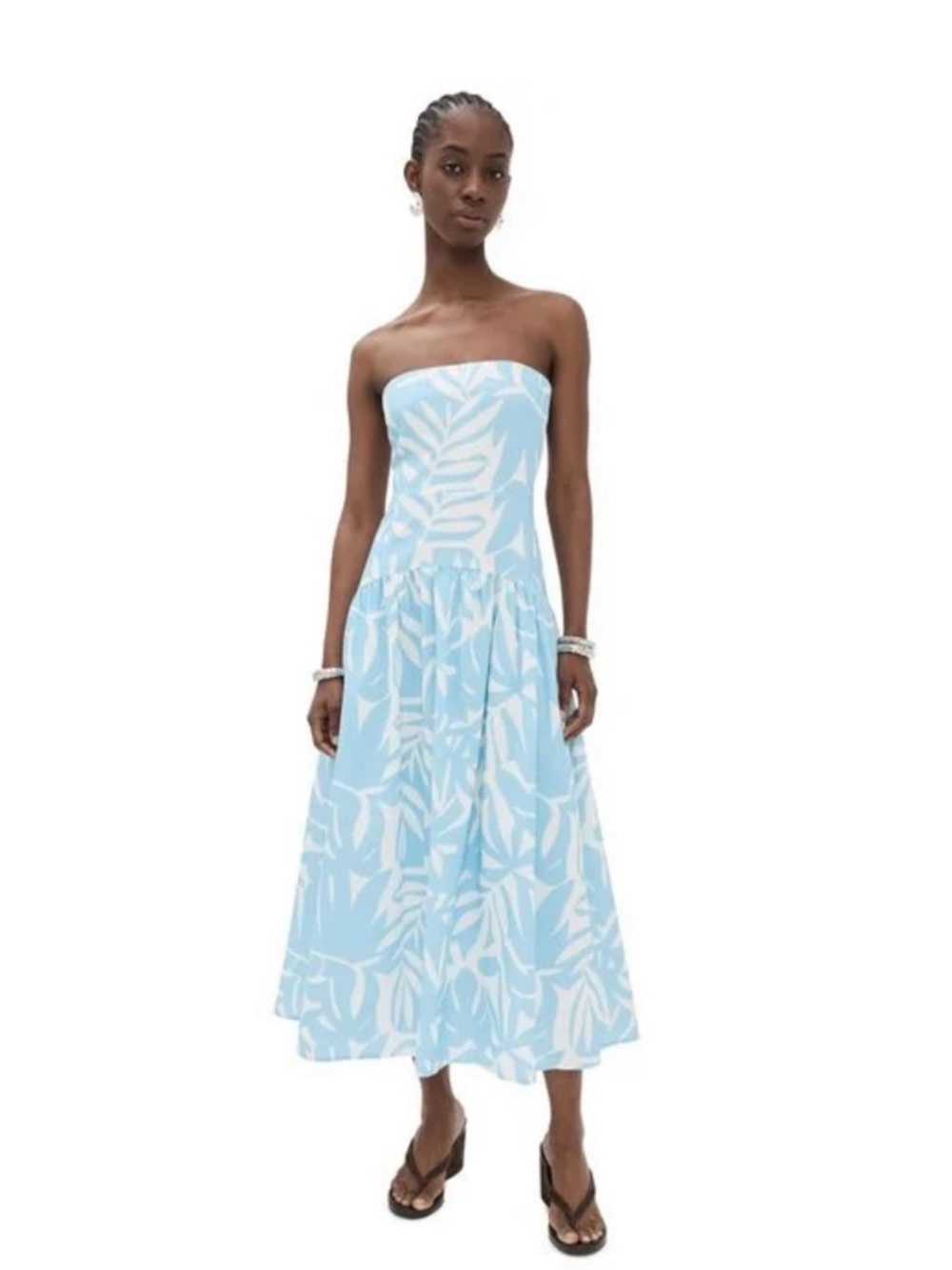 Seven Wonders Addie Midi Dress- Matelo Sky